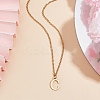 304 Stainless Steel Letter Pendant Necklaces NJEW-LP0001-53C-G-3
