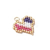 MIYUKI Delica Glass Seed Beaded Heart Pendants PALLOY-MZ00703-02-4