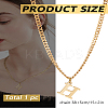 1Pc 304 Stainless Steel Letter Pendant Necklaces NJEW-LP0001-33H-G-2