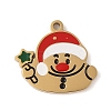 Christmas Theme Ion Plating(IP) 304 Stainless Steel Enamel Pendants STAS-Z083-07G-06-1