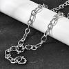 7MM 201 Stainless Steel Twisted Oval Link Chain Necklaces NJEW-K302-01P-3