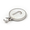 304 Stainless Steel with White Shell Pendants STAS-G268-01J-P-3