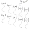 20Pcs 5 Style Brass Slide On End Clasp Tubes HJEW-PH02012-1