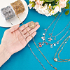 2 Colors 304 Stainless Steel Paperclip Chains CHS-PH0001-10-3