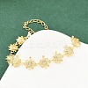 Brass Micro Pave Clear Cubic Zirconia Link Chain Bracelets for Women BJEW-A090-11C-G-1