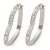 304 Stainless Steel Heart Hoop Earrings EJEW-S242-01P-C-2
