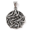 304 Stainless Steel Pendants STAS-A083-18AS-1