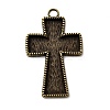 Tibetan Style Pendant Cabochon Enamel Settings LS-TIBEP-4479-AB-LF-1
