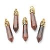Bullet Natural Mahogany Obsidian Pointed Pendants G-E332-C37-G-2