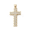 Brass Micro Micro Pave Clear Cubic Zirconia Pendants KK-A212-01I-G-1