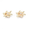 Brass Micro Pave Clear Cubic Zirconia Pendants KK-G432-20G-3