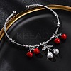 Brass Micro Pave Clear Cubic Zirconia Cuff Bracelets BJEW-M075-01P-5
