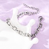 304 Stainless Steel Oval Link Chain Bracelets for Women BJEW-F529-03P-5