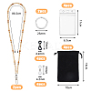 Wooden Beaded Name Card Holder Sets NJEW-AB00033-2
