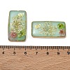 Plating Brass & Transparent Epoxy Resin & Dried Flower Pendants RE-CBAA153-04B-3