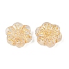 Baking Paint and Golden Metal Enlaced Glass Beads DGLA-T004-09A-2