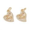 Brass Micro Pave Clear Cubic Zirconia Pendants KK-S367-14A-1