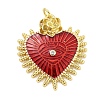 Brass Micro Pave Cubic Zirconia Pendants KK-Q814-24G-1