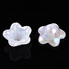 Iridescent Acrylic Bead Caps OACR-C021-08I-2