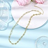 Brass Paperclip Chain Coffee Bean Chain Necklaces NJEW-JN05578-2