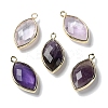 Natural Amethyst Pendants G-B009-01G-Q-1