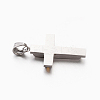New Men's Bi-Color 201 Stainless Steel Cross Pendants STAS-F010-66-3