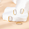 4Pairs 304 Stainless Steel Two Tone Hoop Earrings EJEW-UN0003-12-2