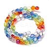 Electroplate & Gradient Color Glass Beads Strands LAMP-M023-02-3
