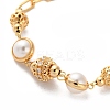 Brass Micro Pave Cubic Zirconia Link Bracelets BJEW-P342-10G-2