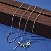 1mm Brass Ball Chain Adjustable Slider Necklaces KK-K398-28P-1