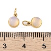 Ion Plating(IP) Opalite Half Round Charms with Jump Ring STAS-A097-05G-04-3