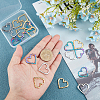 24Pcs 3 Colors 304 Stainless Steel Pendants STAS-DC0010-52-3