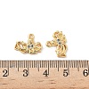 Brass Micro Pave Cubic Zirconia Charms X1-KK-C099-01F-G-3