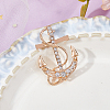 6Pcs Anchor Alloy Rhinestone Lapel Pins for Backpack Clothes JEWB-FH0002-73KCG-4