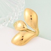 Teardrop 304 Stainless Steel Open Cuff Rings RJEW-R018-01G-03-3