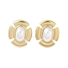 316 Surgical Stainless Steel & CCB Imitation Pearl Stud Earrings for Women LS-STAS-B063-03G-06-1
