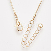 Brass Square Snake Chain Necklace Making MAK-T006-10A-KC-2