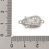 Brass Micro Pave Clear Cubic Zirconia Magnetic Clasps KK-L223-023P-3