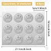 34 Sheets Silver Foil Embossed PET Picture Sticker DIY-WH0528-005-2