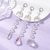 3Pcs Glass Teardrop Round Leaf Hanging Suncatchers Sets HJEW-JM04603-02-1