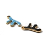 304 Stainless Steel Enamel Charms STAS-P405-01I-G-2