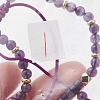 6Pcs 6 Styles Natural Gemstone Braided Bead Bracelets BJEW-JB11241-3