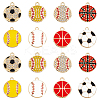 32Pcs 8 Styles Alloy Enamel Pendants FIND-UN0007-57-1