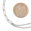 Modern Style 304 Stainless Steel Paperclip & Twisted Mixed Chain Necklaces NJEW-JN05853-3