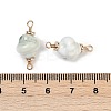Opaque Acrylic Imitation Gemstone Links Connector Charms KK-K296-08A-G-3