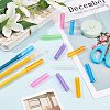 96Pcs 6 Colors Transparent Plastic Pencil Cap AJEW-CA0003-04-4