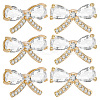 10Pcs Brass Micro Pave Cubic Zirconia Pendants KK-BBC0020-50-1