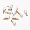Antique Golden Plated Brass Enamel Teardrop Charms LS-X-KK-Q571-01B-1