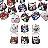 60Pcs 6 Colors Zinc Alloy Enamel Pendants ENAM-CJ0001-77-3