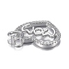 Brass Micro Clear Cubic Zirconia Pendants LS-ZIRC-F120-045P-3